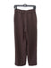 Wilfred Size 4 Brown Polyester High Rise Elastic Waist Wide Leg Pockets Pants Brown / 4