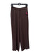 Wilfred Size 4 Brown Polyester High Rise Elastic Waist Wide Leg Pockets Pants Brown / 4