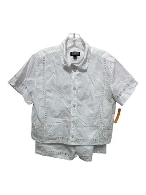 J Crew Collection Size 8 / S White Cotton Eyelet Ladder Lace Bloomers Short Set White / 8 / S