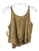 Doen Size S Tan Cotton Blend Button Crop Boxy Sleeveless Top Tan / S
