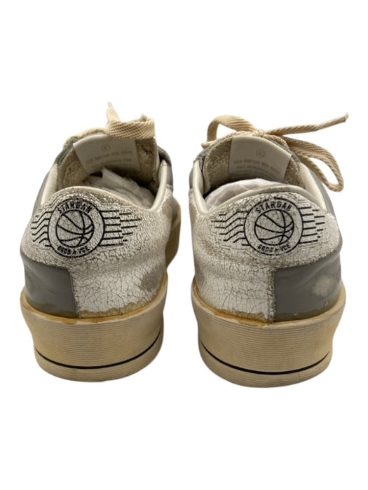 Golden Goose Shoe Size 37 Gray & Cream Leather & Netting Low Top Sneakers Gray & Cream / 37