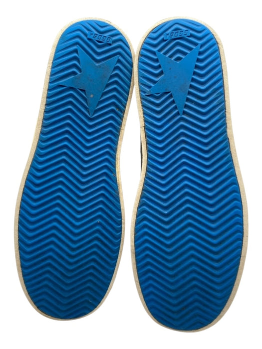 Golden Goose Shoe Size 37 Gray & Cream Leather & Netting Low Top Sneakers Gray & Cream / 37