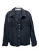 Zara Size S Black Cotton Denim Fringe Detail Western Buttons Rhinestone Jacket Black / S