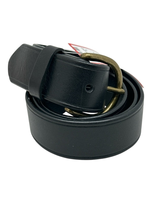 Madewell Black Leather Brass Hardware Belts Black / S