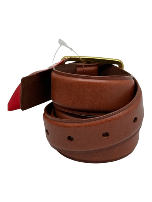 Madewell Brown Leather Brass Hardware Belts Brown / XS