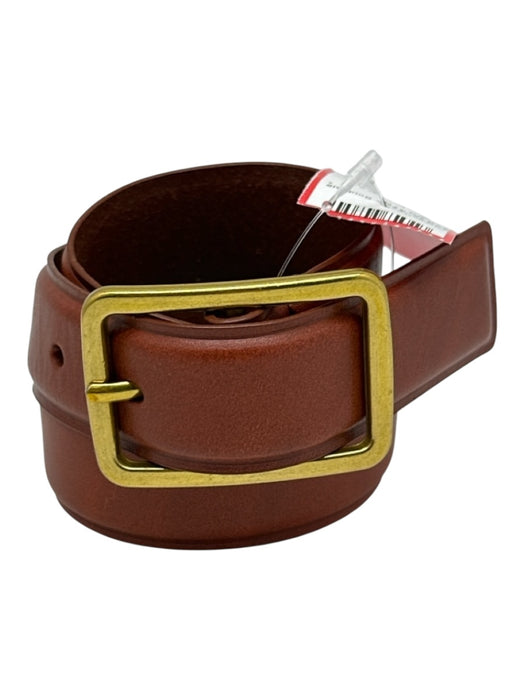 Madewell Brown Leather Brass Hardware Belts Brown / XS