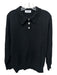 Parke Size S/M Black Wool & Cashmere Knit Collar Long Sleeve Sweater Black / S/M