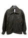 Quince Size S Brown Gray Sheep Leather Collar Distressed Finish Zip Up Jacket Brown Gray / S