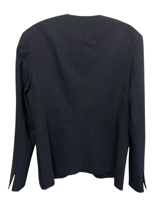 Madewell Size 6 Navy Blue Polyester Button Pinstripe Long Sleeve Blazer Jacket Navy Blue / 6