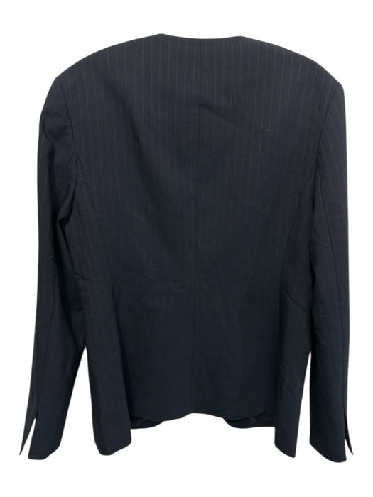 Madewell Size 6 Navy Blue Polyester Button Pinstripe Long Sleeve Blazer Jacket Navy Blue / 6