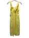 COS Size XS Yellow Linen Tie Shoulder Sleeveless Midi Dress Yellow / XS