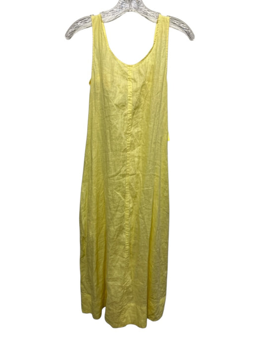 COS Size XS Yellow Linen Tie Shoulder Sleeveless Midi Dress Yellow / XS