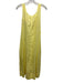 COS Size XS Yellow Linen Tie Shoulder Sleeveless Midi Dress Yellow / XS