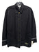 Ganni Size S / 36 Black Cotton Button Down Collar Stitching Detail Top Black / S / 36