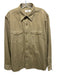 Buck Mason Size L Khaki Beige Cotton Pockets Collar Long Sleeve Top Khaki Beige / L