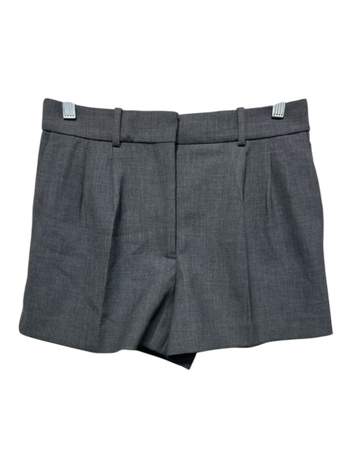 Babaton Size 6 Gray Triacetate Pockets Pleated Shorts Gray / 6