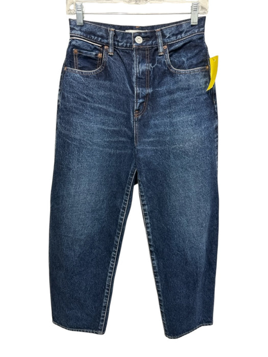 Moussy Vintage Size 25 Dark Wash Cotton Denim High Rise Barrell Leg Jeans Dark Wash / 25