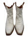 We The Free Shoe Size 37 White & Brown Leather Ankle Bootie Pointed Toe Booties White & Brown / 37