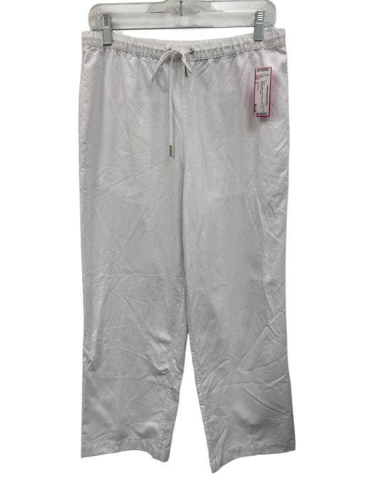 Jenni Kayne Size S White Cotton Drawstring Wide Leg Pants White / S