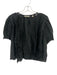 Doen Size S Black Ramie Lace Detail Button Down short sleeve Top Black / S