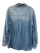 Anine Bing Size L Medium Wash Denim Cotton Snaps Pocket Collared Long Sleeve Top Medium Wash Denim / L