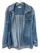 Anine Bing Size L Medium Wash Denim Cotton Snaps Pocket Collared Long Sleeve Top Medium Wash Denim / L