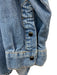 Anine Bing Size L Medium Wash Denim Cotton Snaps Pocket Collared Long Sleeve Top Medium Wash Denim / L