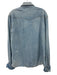 Imogene + Willie Size L Light Wash Denim Cotton Denim Snaps Collared Top Light Wash Denim / L