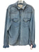 Imogene + Willie Size L Light Wash Denim Cotton Denim Snaps Collared Top Light Wash Denim / L