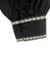 Sezane Size 34 Black & White Cotton Embroidered Floral Long Sleeve Top Black & White / 34