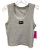 Daily Drills Size S Light Gray & Gray Cotton Ribbed Scoop Neck Sleeveless Top Light Gray & Gray / S