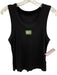 Daily Drills Size S Black Cotton Ribbed Scoop Neck Sleeveless Top Black / S
