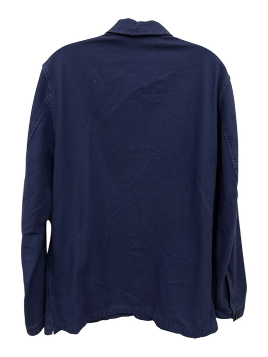 Sid Mashburn Size L Blue Cotton Denim Button Down Long Sleeve Long Sleeve Shirt Blue / L