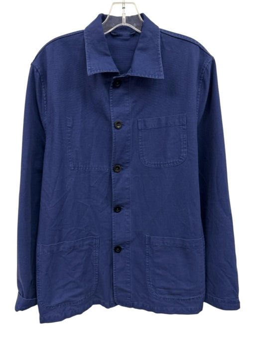 Sid Mashburn Size L Blue Cotton Denim Button Down Long Sleeve Long Sleeve Shirt Blue / L
