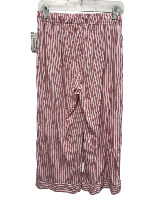 Petite Plume Size S Red & White Print Pima Cotton Horizontal Stripes Pant Set Red & White Print / S