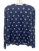 Laer Size M Navy Blue & White Pearl Pima Cotton Snowflake Long Sleeve Short Set Navy Blue & White Pearl / M