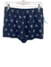 Laer Size M Navy Blue & White Pearl Pima Cotton Snowflake Long Sleeve Short Set Navy Blue & White Pearl / M