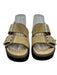 Ganni Shoe Size 7 Taupe & Black Suede Buckles Platform silver hardware Sandals Taupe & Black / 7