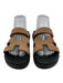 Steve Madden Shoe Size 8 Brown & Black Leather & Rubber Velcro Mule Sandals Brown & Black / 8