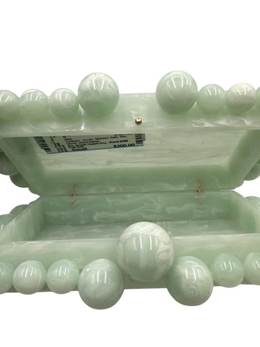 Cult Gaia Seafoam Acrylic Marbled Balls Box Clutch Bag Seafoam / Small