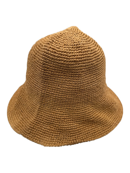 COS Tan Brown Straw Bucket Brim Hat Tan Brown / XS/S