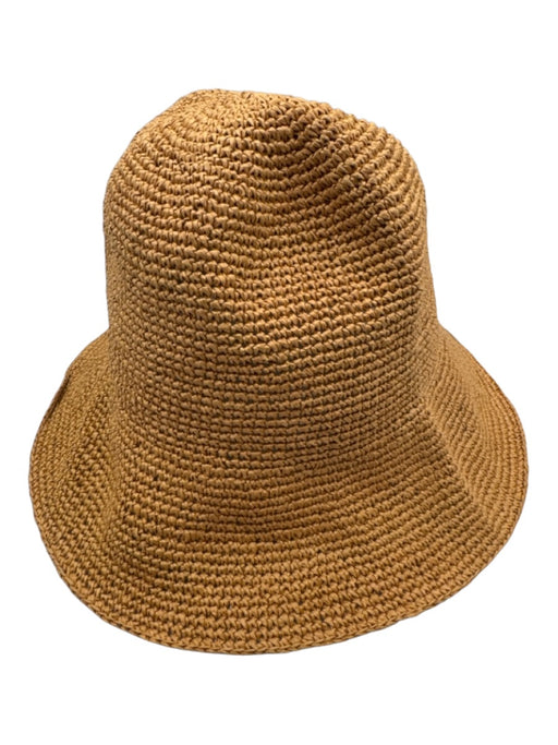 COS Tan Brown Straw Bucket Brim Hat Tan Brown / XS/S