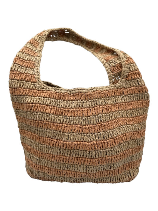 COS Orange & Tan Straw Stripe Shoulder Bag Bag Orange & Tan / Small