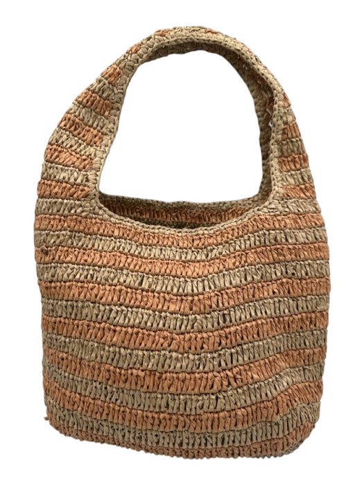 COS Orange & Tan Straw Stripe Shoulder Bag Bag Orange & Tan / Small