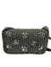 By Anthropologie Silver & Gray Beaded Jewel Shoulder Bag Flap Bag Silver & Gray / Small