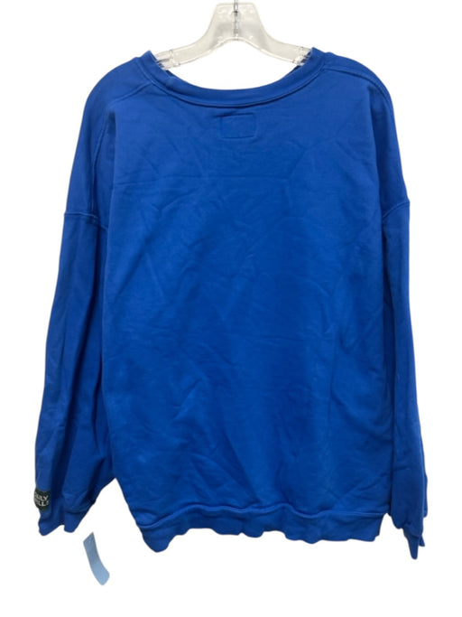 Daily Drills Size M/L Blue Cotton Crew Neck Long Sleeve Pullover Sweatshirt Blue / M/L