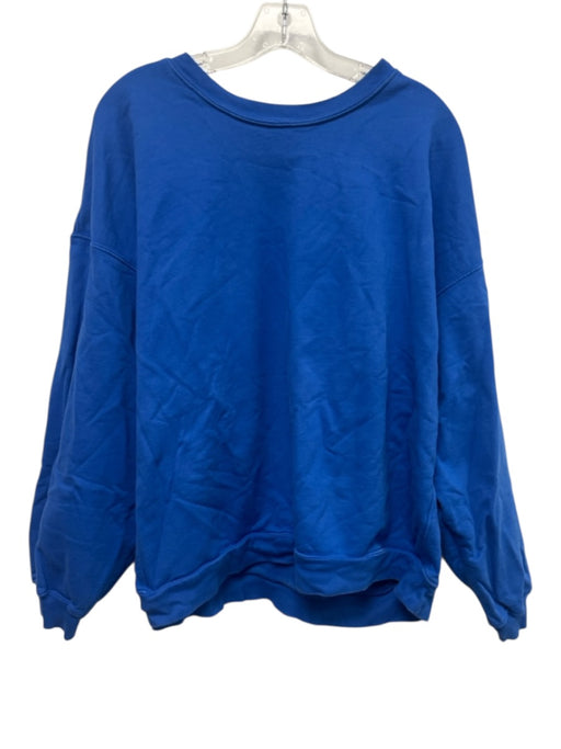Daily Drills Size M/L Blue Cotton Crew Neck Long Sleeve Pullover Sweatshirt Blue / M/L