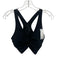 Alo Yoga Size S Black Nylon Ruched V Neck Racerback Bra Top Bra Black / S
