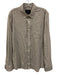 Rails Size M Taupe & Beige Cotton Blend Button Vertical Stripes Collar Top Taupe & Beige / M