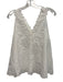 Dissh Size 2 White Lyocell blend V Neck Trim Lace Trim Sleeveless Top White / 2